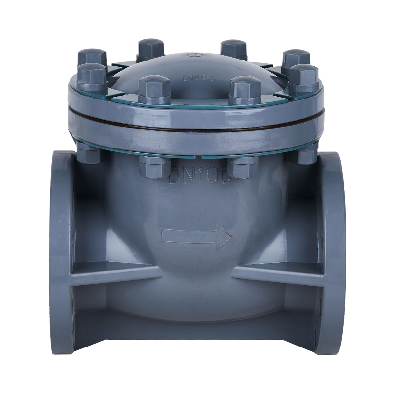 PVC-C H44F-10V Spätný ventil Swing Type DN15-300 GB Štandard