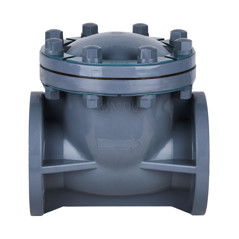 PVC-C H44F-10V Spätný ventil otočného typu DN15-300 1/2'-12' ANSI štandard