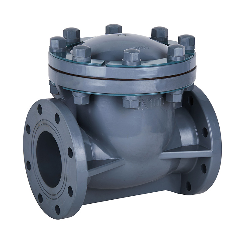 PVC-C H44F-10V Spätný ventil typu Swing DN15-300 GB Štandard