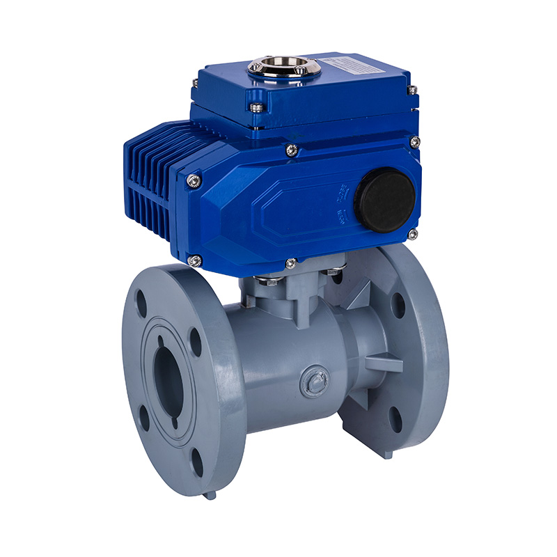 PVC-C D941F-10V elektrický prírubový guľový ventil DN20-300 20A-300A JIS štandard