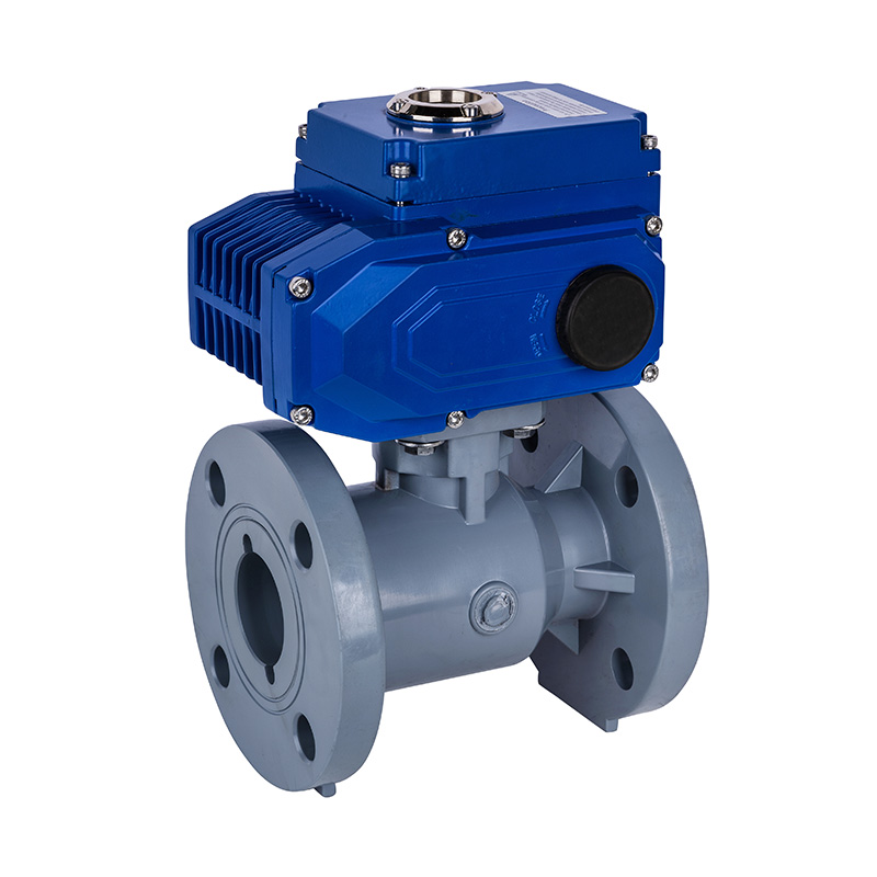 PVC-C D941F-10V elektrický prírubový guľový ventil DN15-300 1/2'-12' ANSI štandard