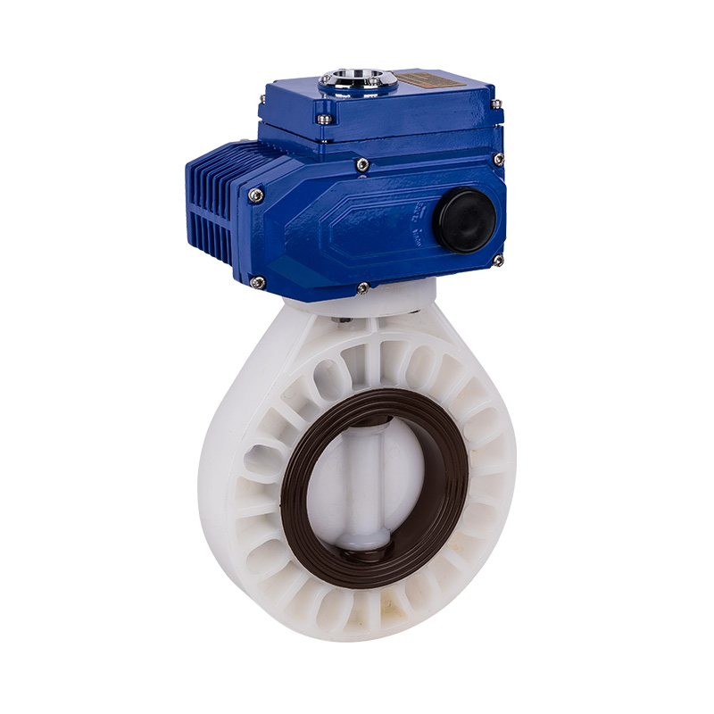 PVDF D971X-10F elektrický škrtiaci ventil DN40-1000 40A-1000A JIS štandard