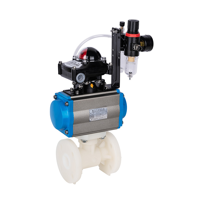 PVDF Q641F-10F Pneumatický prírubový guľový ventil DN15-300 1/2'-12' ANSI štandard