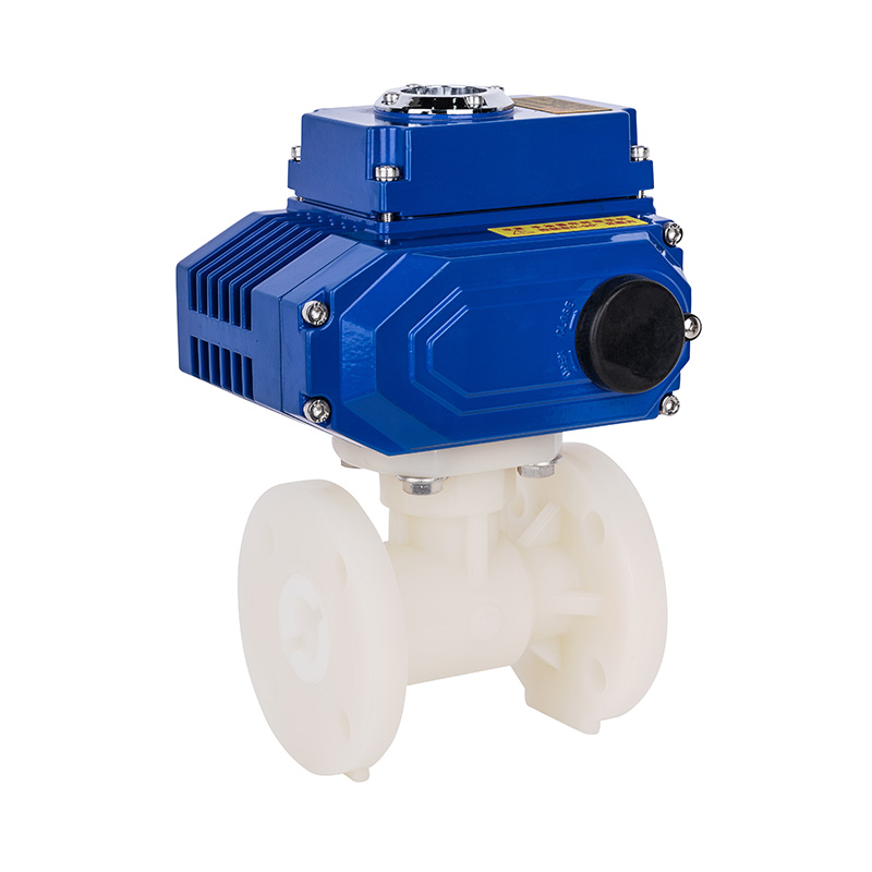 PVDF D941F-10F elektrický prírubový guľový ventil DN20-300 20A-300A JIS štandard