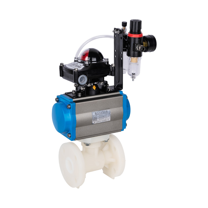 PVDF Q641F-10F Pneumatický prírubový guľový ventil DN15-300 GB štandard